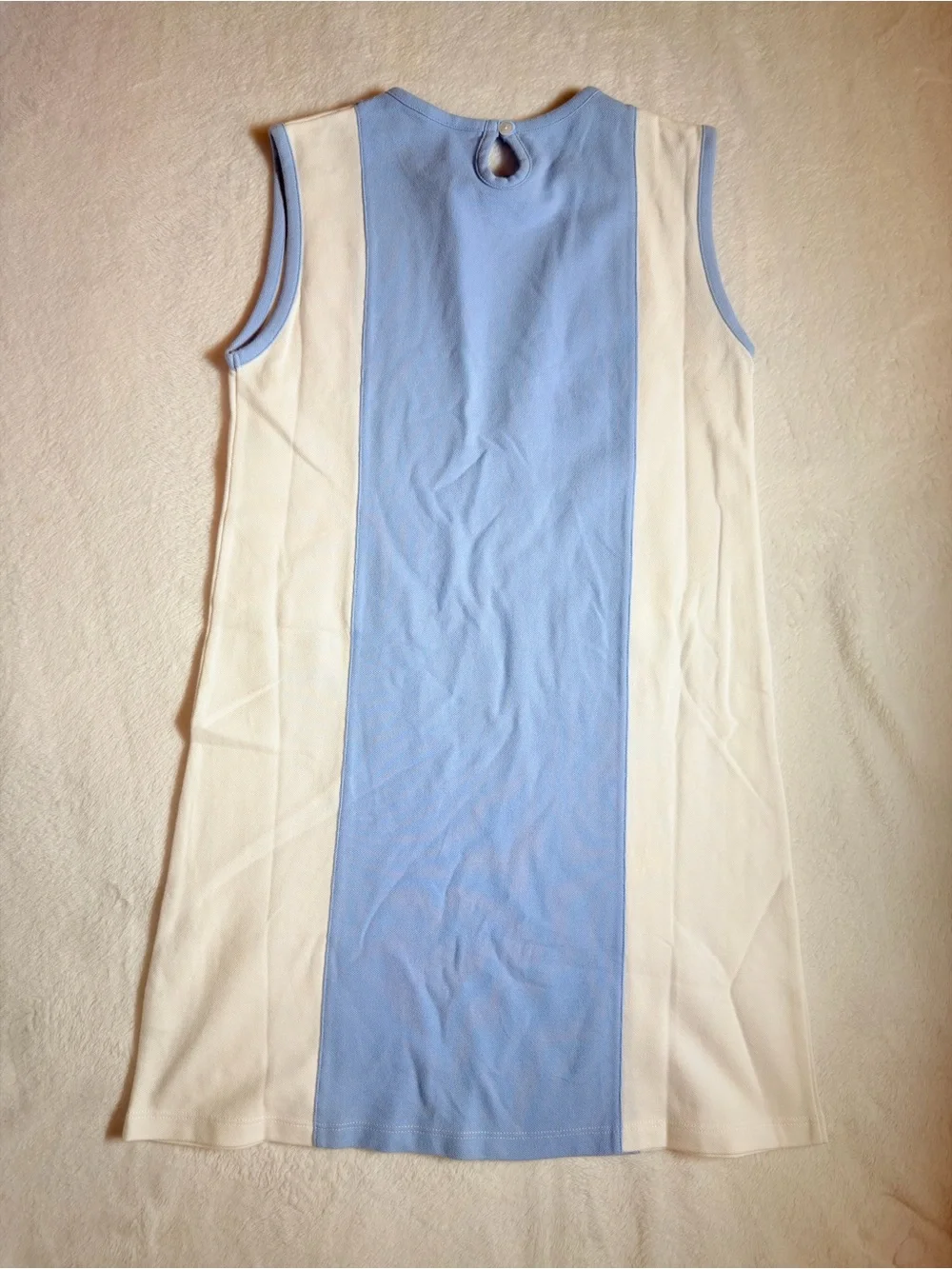 NWOT Little English blue and white knit sleeveless dress 14